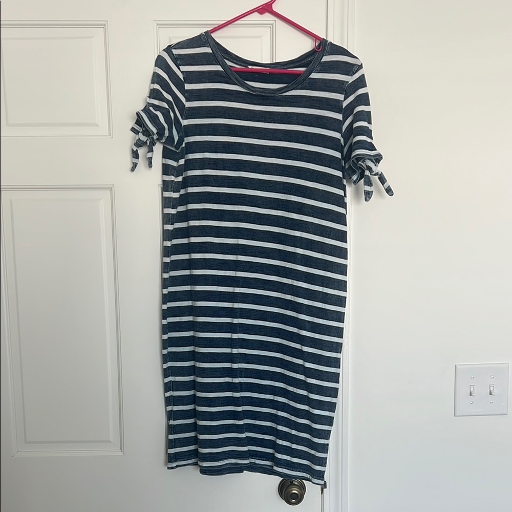 Striped Navy and White Dress